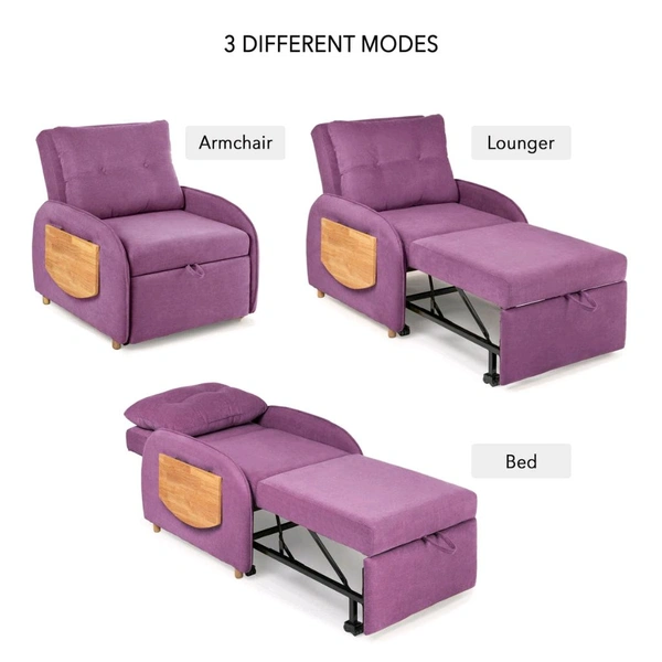 Sofa Com Bed 3in1 Convertible Model Ts572515 - Fuchsia Pink, Double