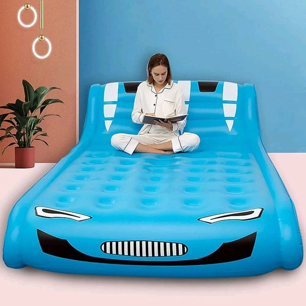 Air Bed Auto Portatile Comfort Floccato Model Bd87261661 - Blue, Double Bed