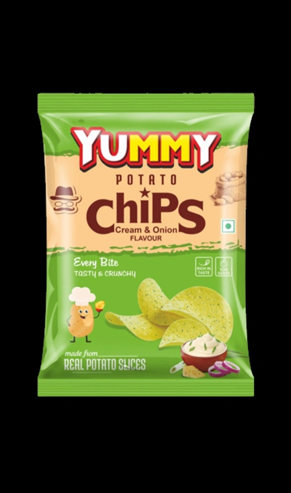 YUMMY POTATO CHIPS (CREAM AND ONIONS) - Blue