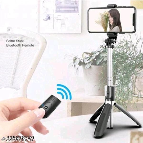 R1 Selfi stick Name: R1 Selfi stick Bluetooth Remote: YesColor: BlackNet Quantity (N): 1Tripod Stand: YesCountry of Origin: China - Black