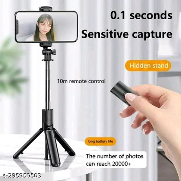 R1 Selfi stick Name: R1 Selfi stick Bluetooth Remote: YesColor: BlackNet Quantity (N): 1Tripod Stand: YesCountry of Origin: China - Black