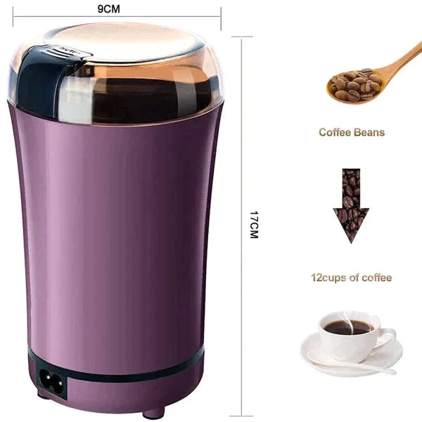 Mini Grinder Stainless Steel Herbs Spices Nuts Grain Grinder | Seasoning Spices Mill Powder Machine | Kitchen Tool & AccessoriesName: Mini Grinder Stainless Steel Herbs Spices Nuts Grain Grinder | Seasoning Spices Mill Powder Machine | Kitchen Tool & AccessoriesCups: 1Type: Coffee Bean GrinderProduct Breadth: 0.5 CmProduct Height: 10 CmProduct Length: 10 CmNet Quantity (N): Pack Of