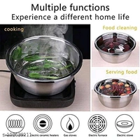  3 In 1 Stainless Steel Basin with Name:  3 In 1 Stainless Steel Basin with Rust-Free & Food Grade Material for Kitchen (Set of 1)  Graters & SlicersMaterial: Stainless SteelType: SlicerNet Quantity (N): Pack Of 1Name:  3 In 1 Stainless Steel Basin with Rust-Free & Food Grade Material for Kitchen 