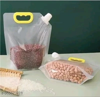 6pcs-1000ML -Kitchen Storage Bag Grains Rice Moisture Proof Sealed Bag, Resealable Grain Storage Smell Proof Bags, Stand Up Pouch Bags with Portable Handle for Long Term Food Storage ContainerName: 6pcs-1000ML -Kitchen Storage Bag Grains Rice Moisture Proof Sealed Bag, Resealable Grain Storage Smell Proof Bags, Stand Up Pouch Bags with Portable Handle for Long Term Food Storage Con