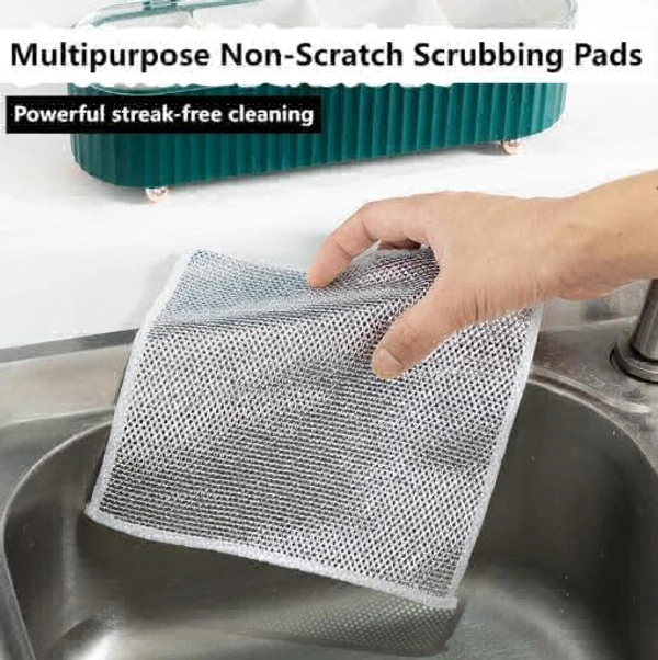 (pack of 5) Multifunctional Non-Scratch Wire Dish Wash Cloth, Steel Wire Dish Towel, Multipurpose Wire Dishwashing Rags for Wet and Dry, Scrubs  Cleans for Dishes, Sinks, Counters - Dishcloth Type:  PacketCapacity: 100.0 (in ml)Capacity (litres): 0.1 (in litres)Capacity (gm): 100.0 (in grams)Capacity (kg): 0.1 (in kg)Within 6-8 business days However, to find out an actual date of d