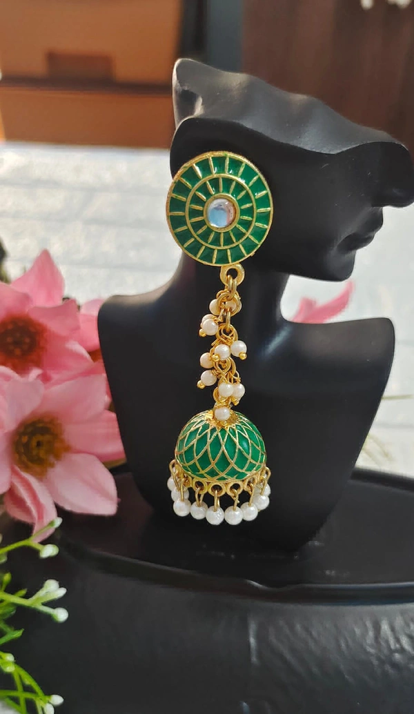 Kundan Minakari Long Jhumkas