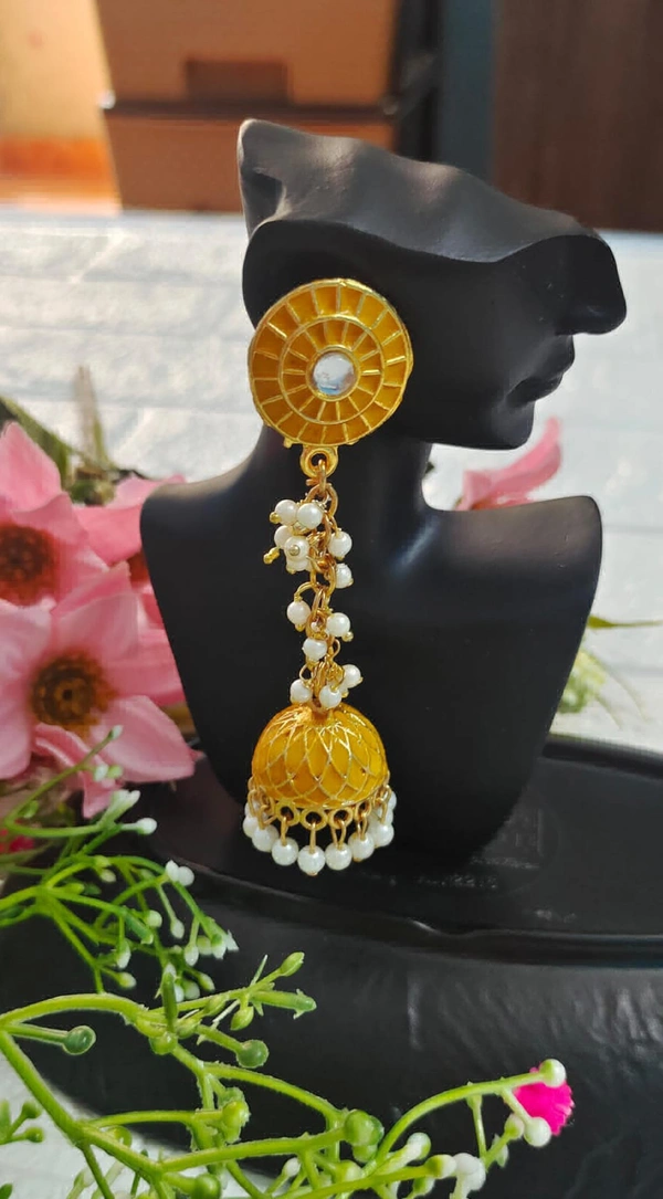 Kundan Minakari Long Jhumkas