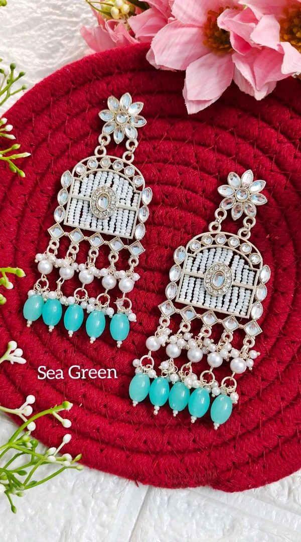 Festive Kundan Danglers 