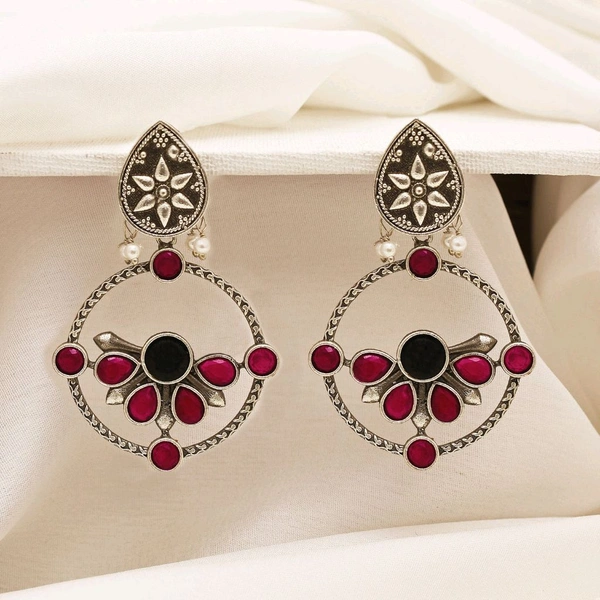 Mrittika Danglers (Black & Ruby)