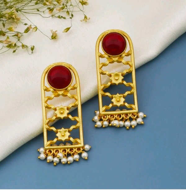 Priyali Matte Golden Studs