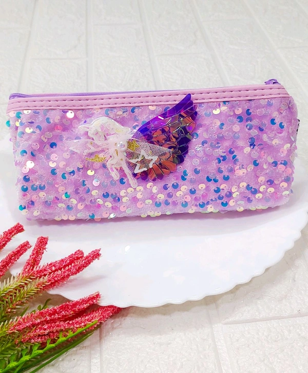 Beautiful Sequin Lavender Pouch