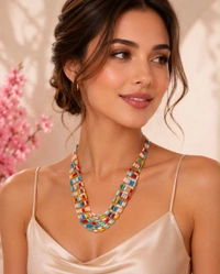 ✨Rainbow Beads Statement Necklace