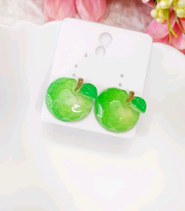 Cute Green Apple Studs 