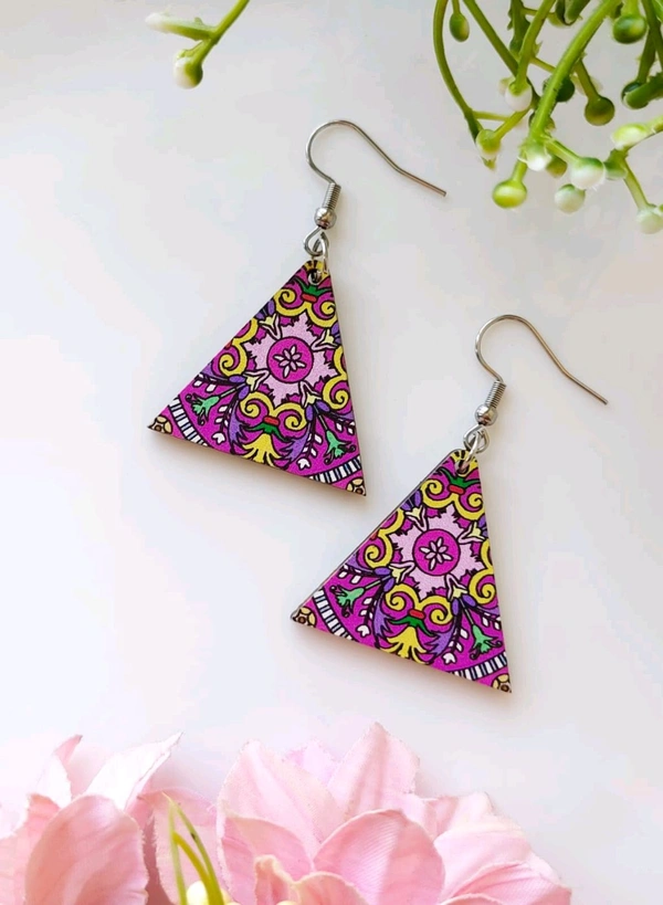 Stylish Digital Print Earrings 