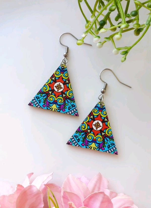 Stylish Digital Print Earrings 