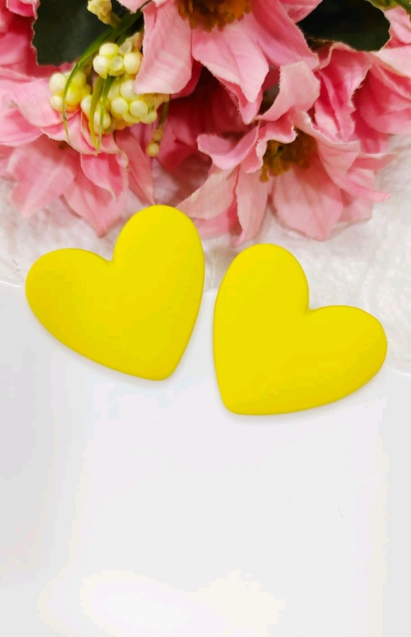 Quirky Matte Heart Studs