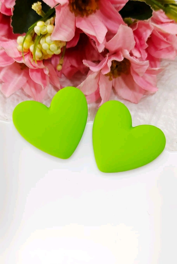 Quirky Matte Heart Studs