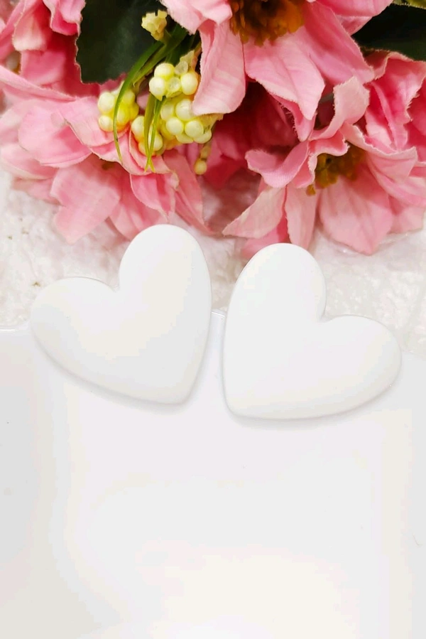 Quirky Matte Heart Studs