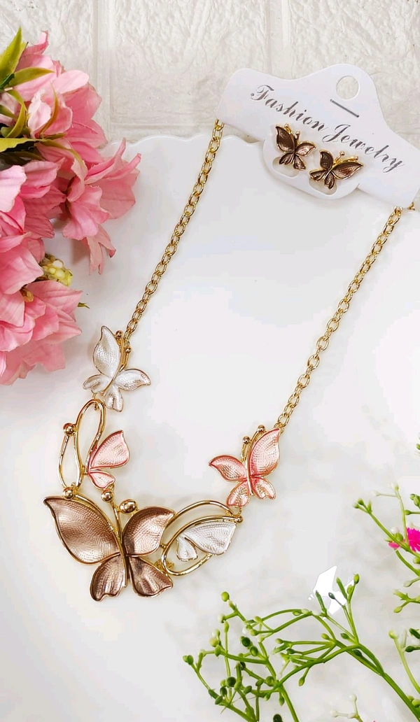 Designer Statement Butterfly Necklace 