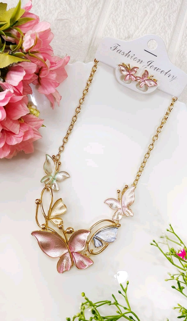 Designer Statement Butterfly Necklace 