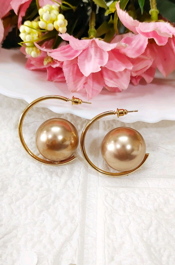 Antique Moon Pearl Earrings 