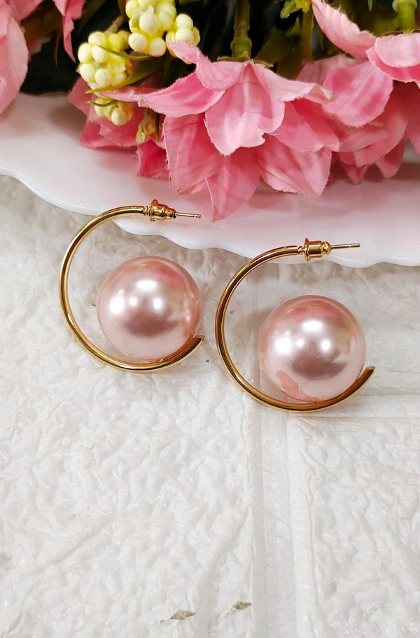Antique Moon Pearl Earrings 
