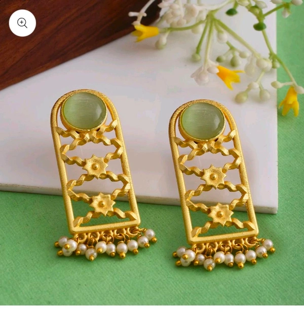 Priyali Matte Golden Studs