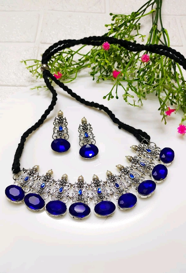 Antique Blue Stones Choker Set 