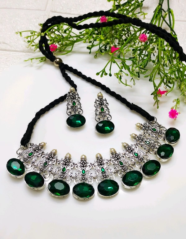 Antique Green Stones Choker Set 