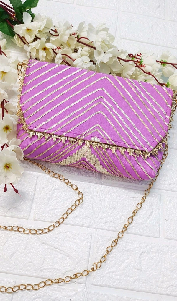 Lavender Gotta Patti Envelope Sling 