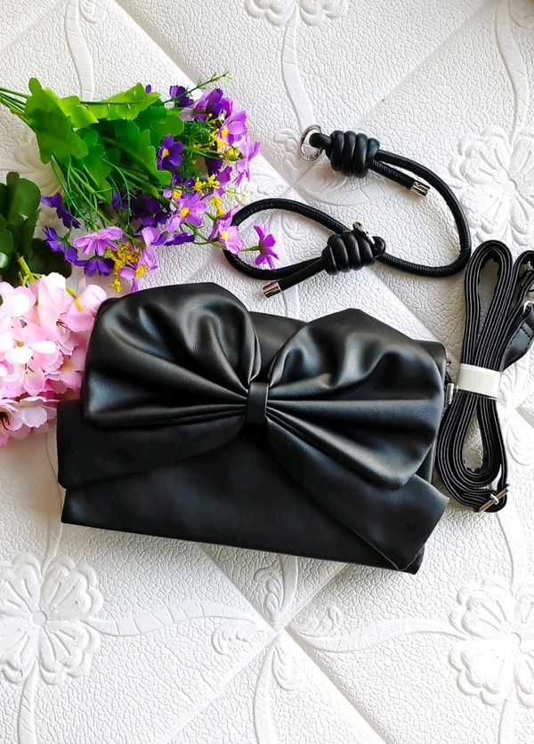 Cute Black Bow Sling Bag
