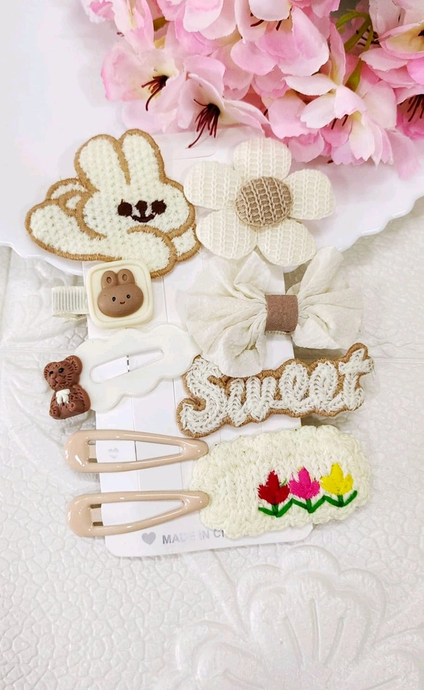 Cute 9 Crochet Clips Card 
