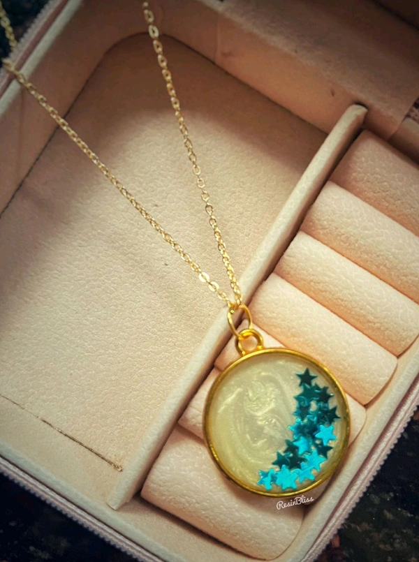 Handmade Resin Stardust Pendant 