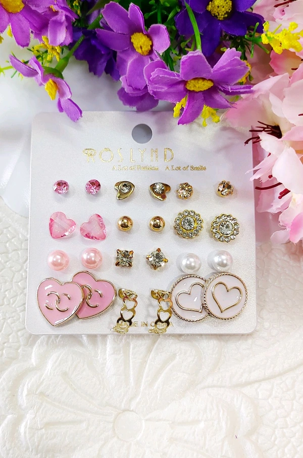 Beautiful Daily Studs Combo Card 12pairs