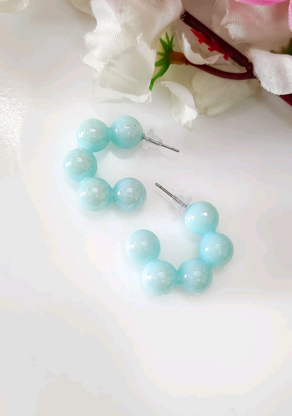 Cute Bubble Glossy Hoops