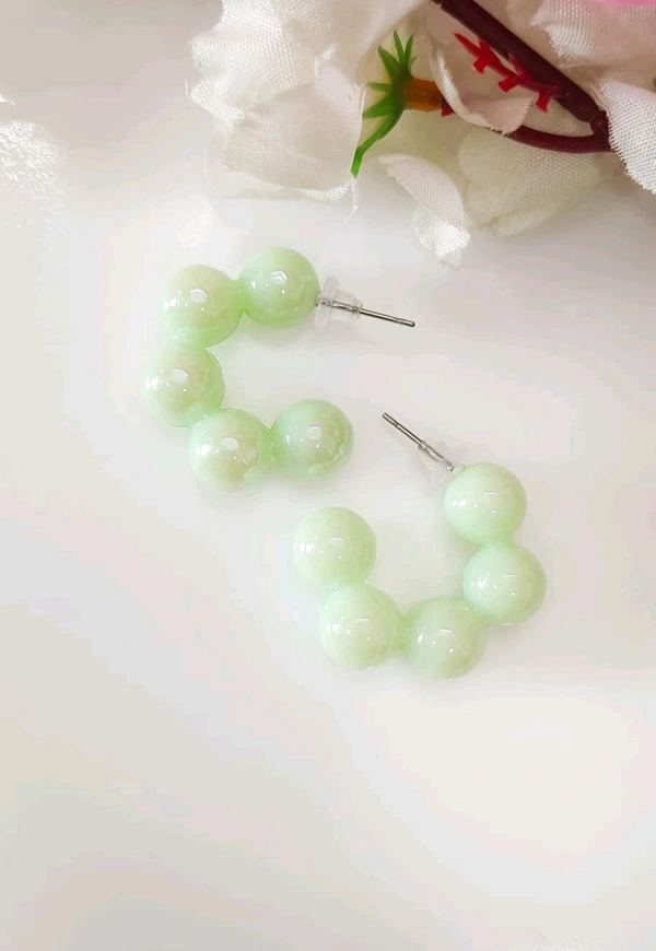 Cute Bubble Glossy Hoops