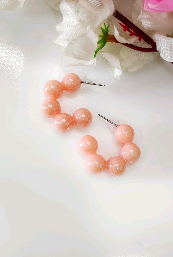 Cute Bubble Glossy Hoops