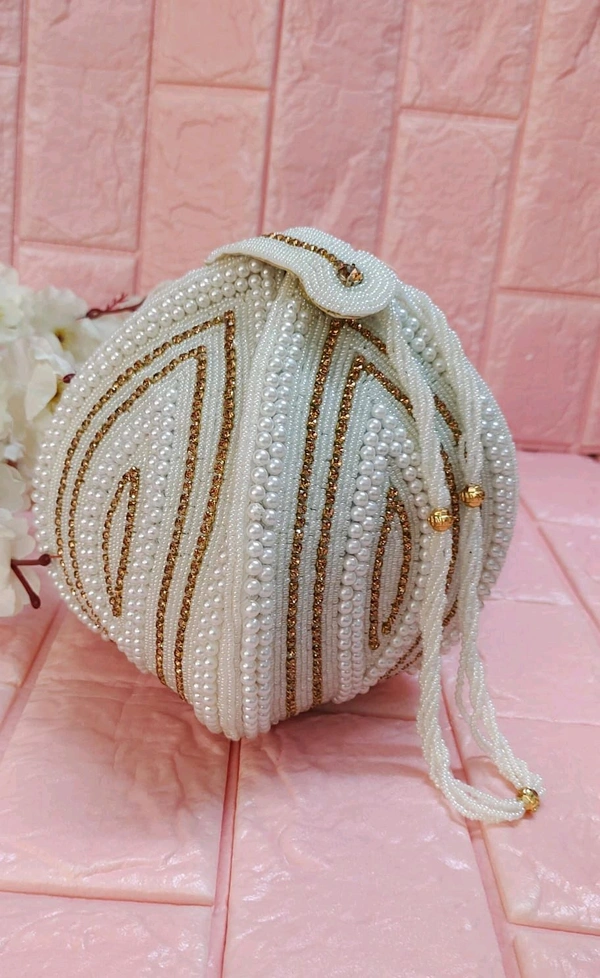Premium Pearl Embellished Bridal Potli 