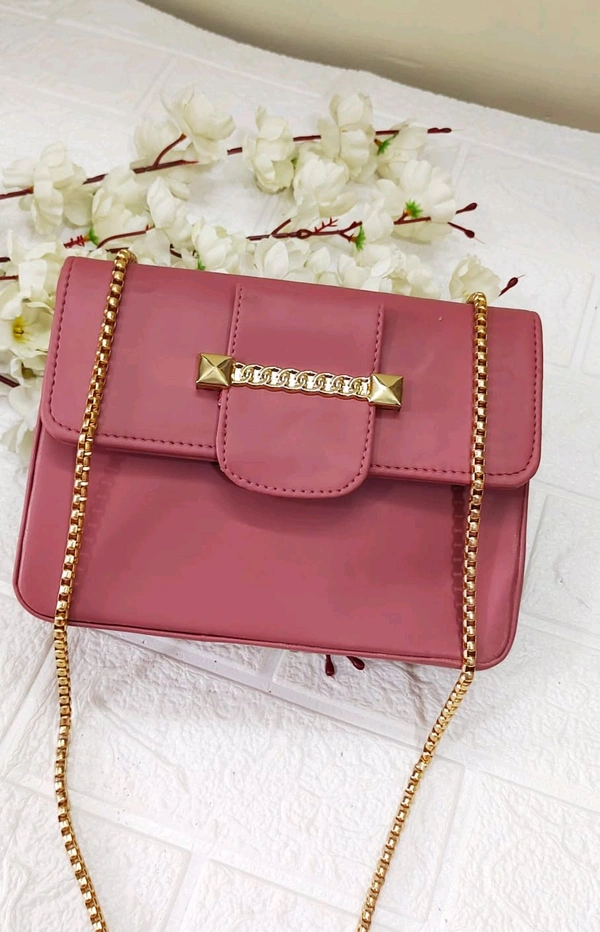 Mauve Pink Stylish Box Sling Bag