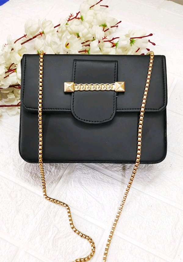Black Stylish Box Sling Bag