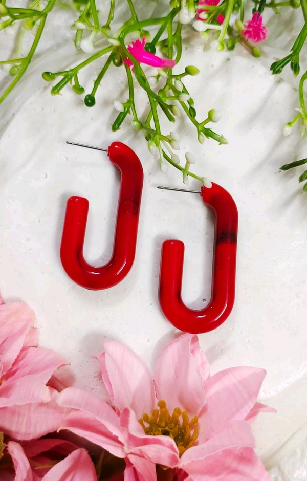 Marble Finish Fancy Book Earrings 