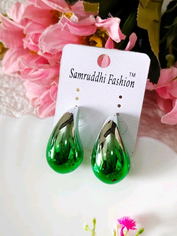 Stylish Metallic Drops Earrings 