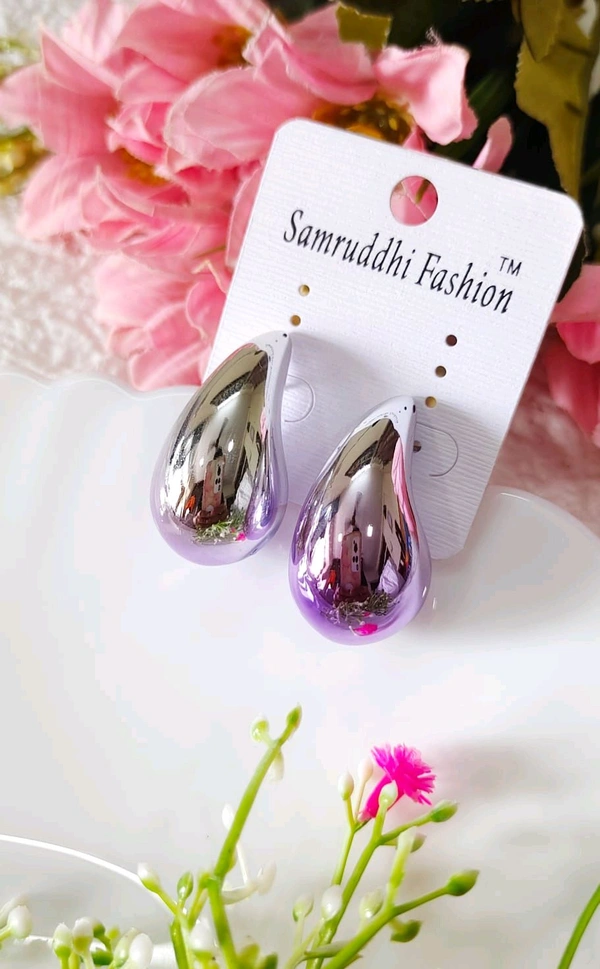 Stylish Metallic Drops Earrings 