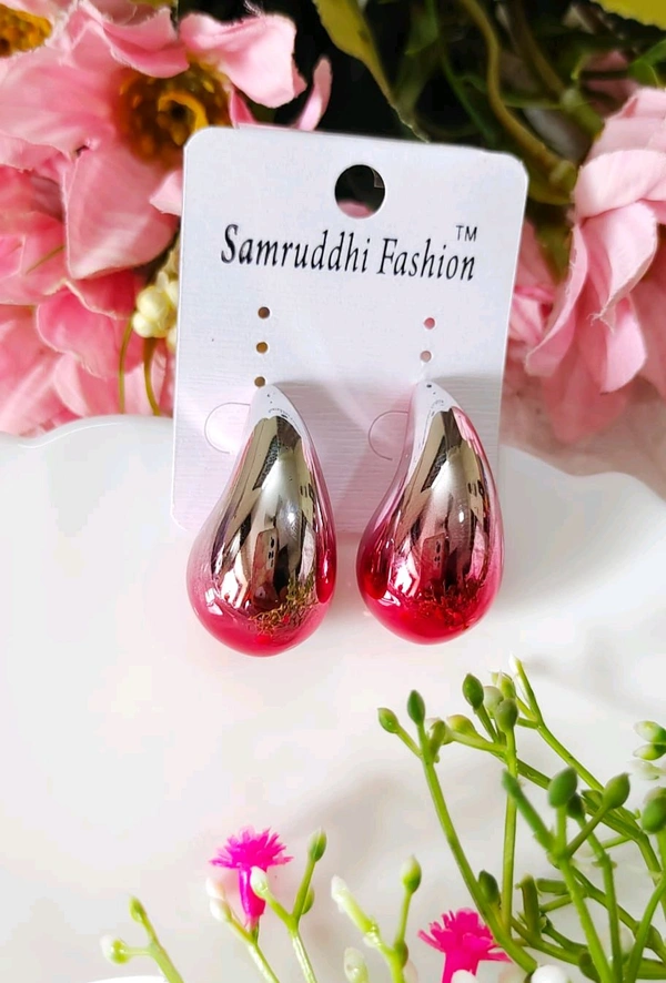 Stylish Metallic Drops Earrings 