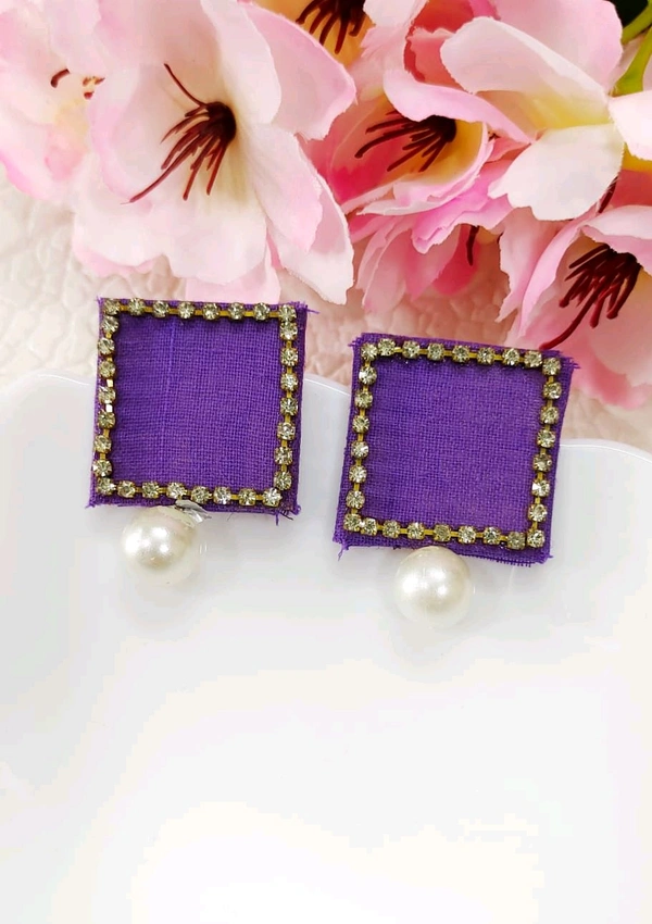 Beautiful Fabric Earrings 