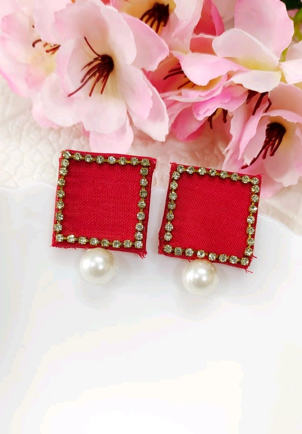Beautiful Fabric Earrings 