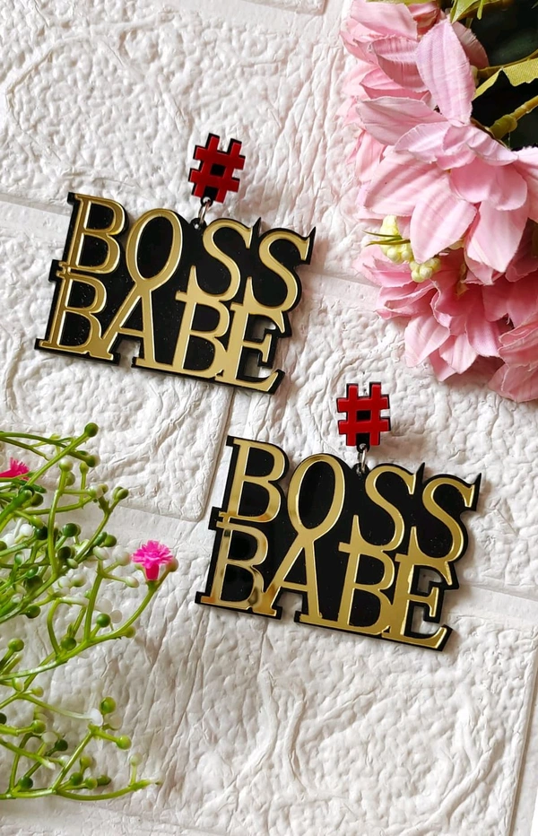Quirky Boss Babe Earrings 