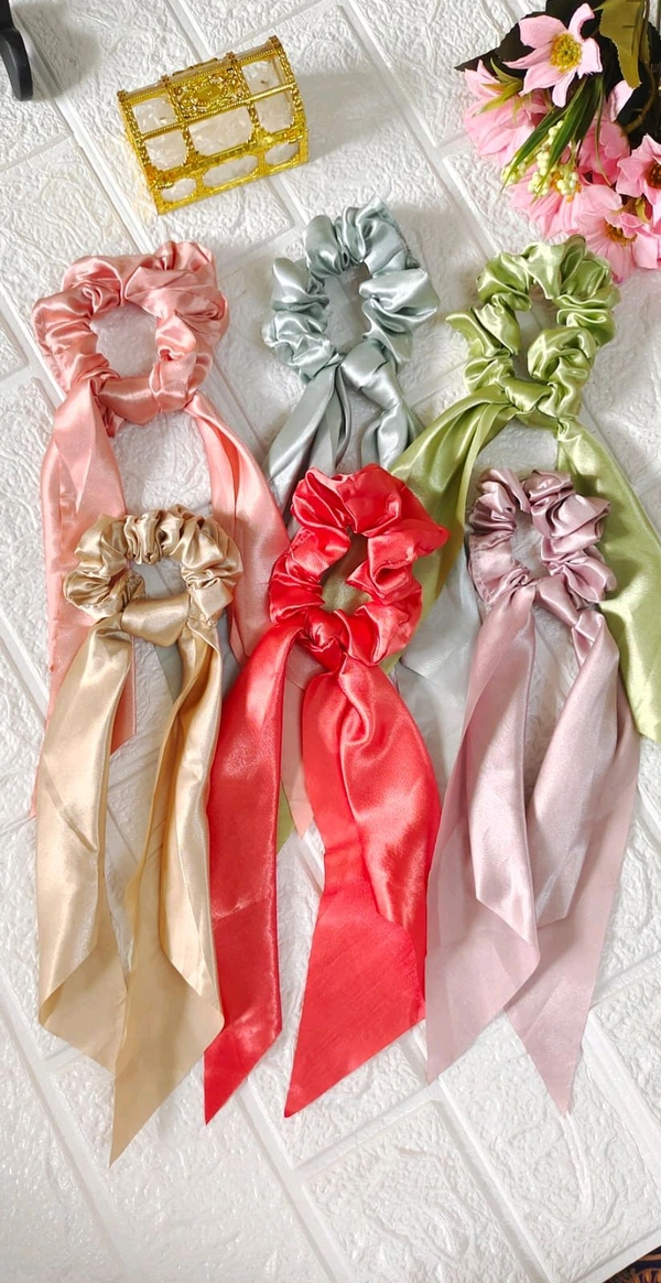 Prettiest Satin Ribbon Scrunchies 