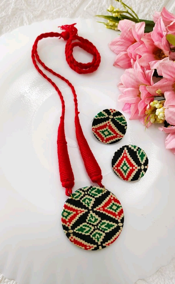 Beautiful Ethnic Fabric Necklace Sets
