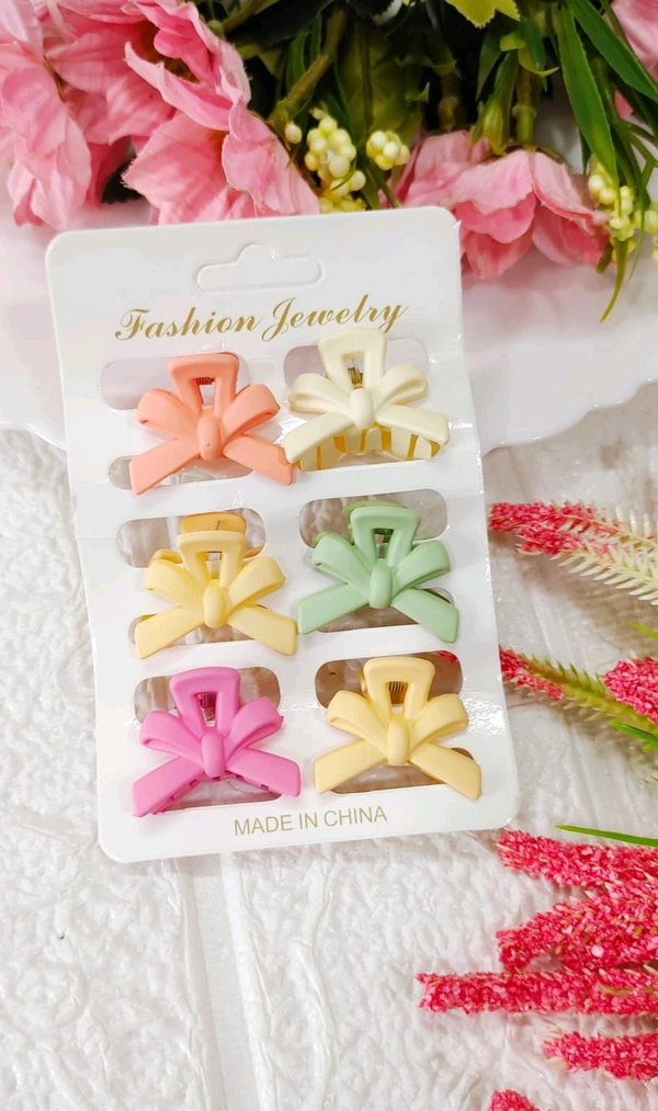 Cute Pastel Hair Claws ( 6Pc )